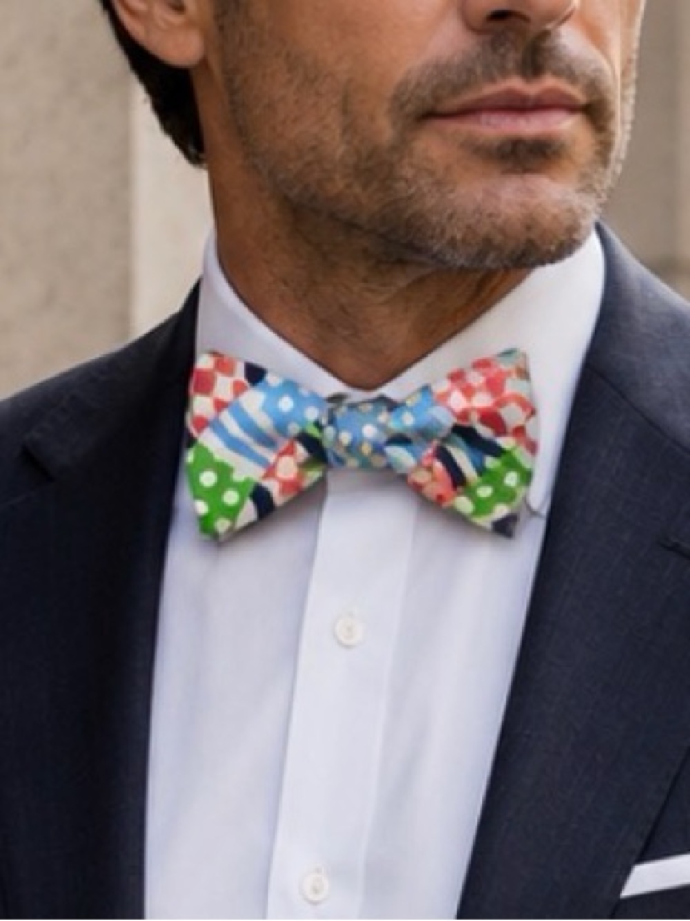 Vineyard Vines Multicolor Patterned Kentucky Derby Styled Bow Tie